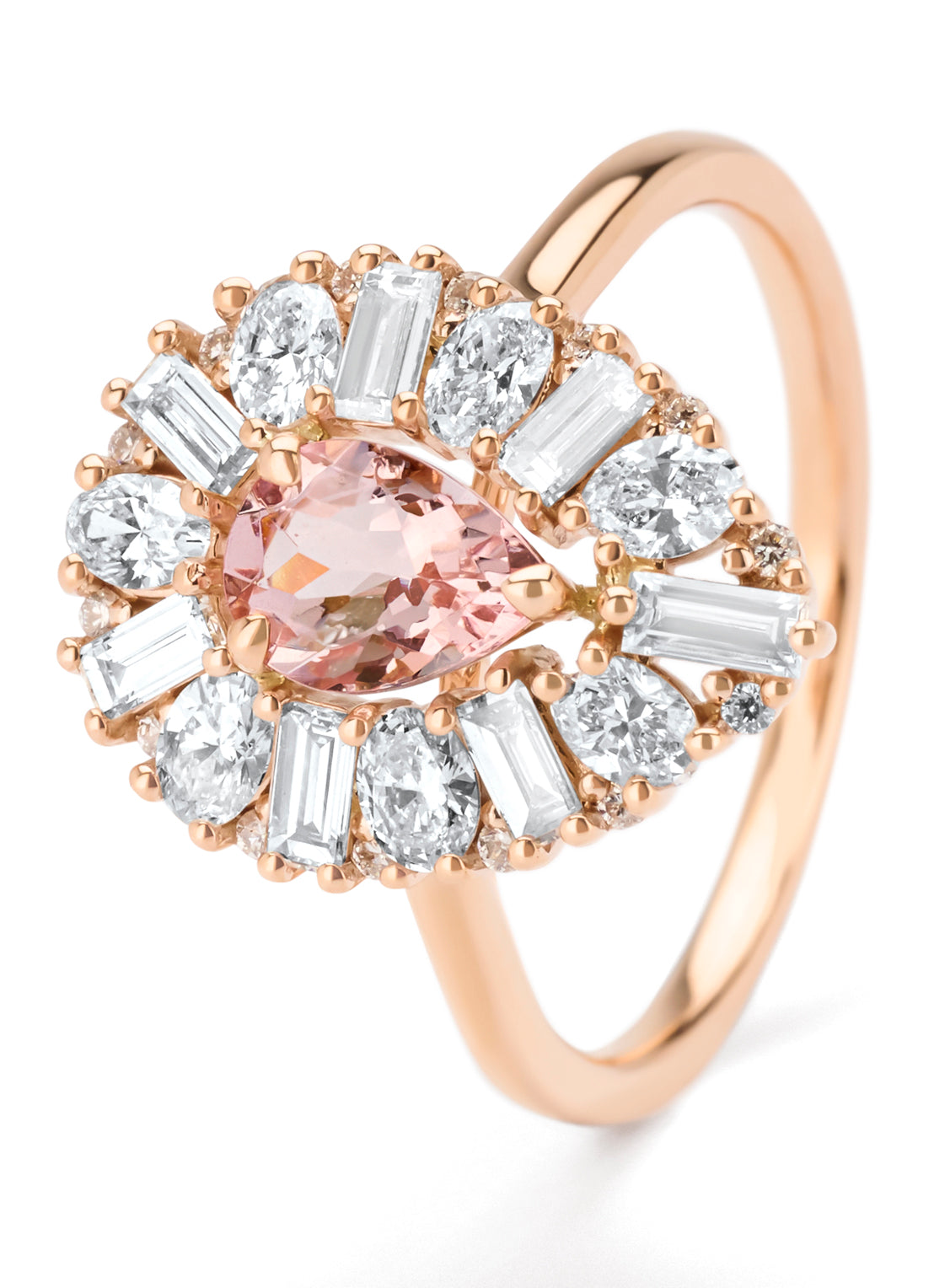 Roségouden ring, 0.56 ct morganiet, Gallery