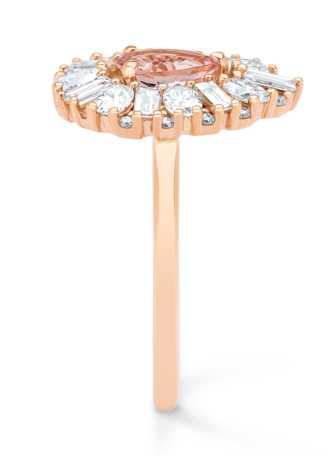 Roségouden ring, 0.56 ct morganiet, Gallery