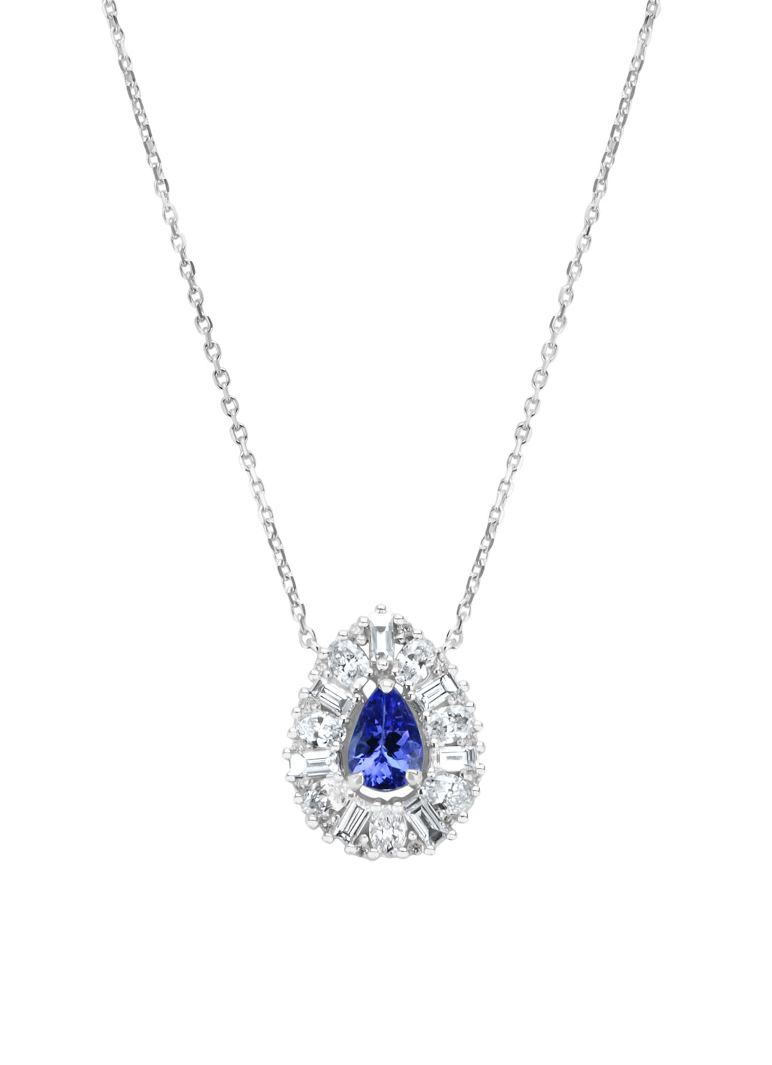 White gold necklace, 0.63 ct tanzanite, Gallery