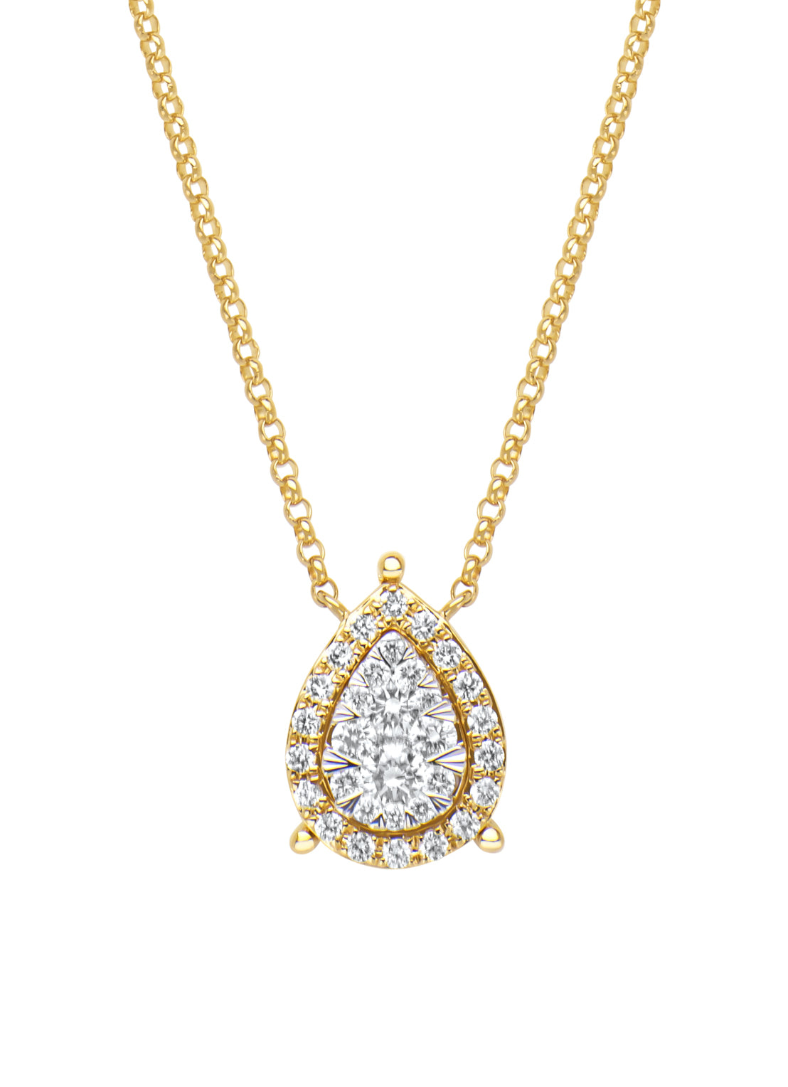 Gouden collier, 0.27 ct diamant, Enchanted