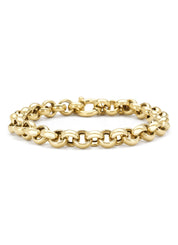 Geelgouden schakelarmband Timeless Treasures 19 cm