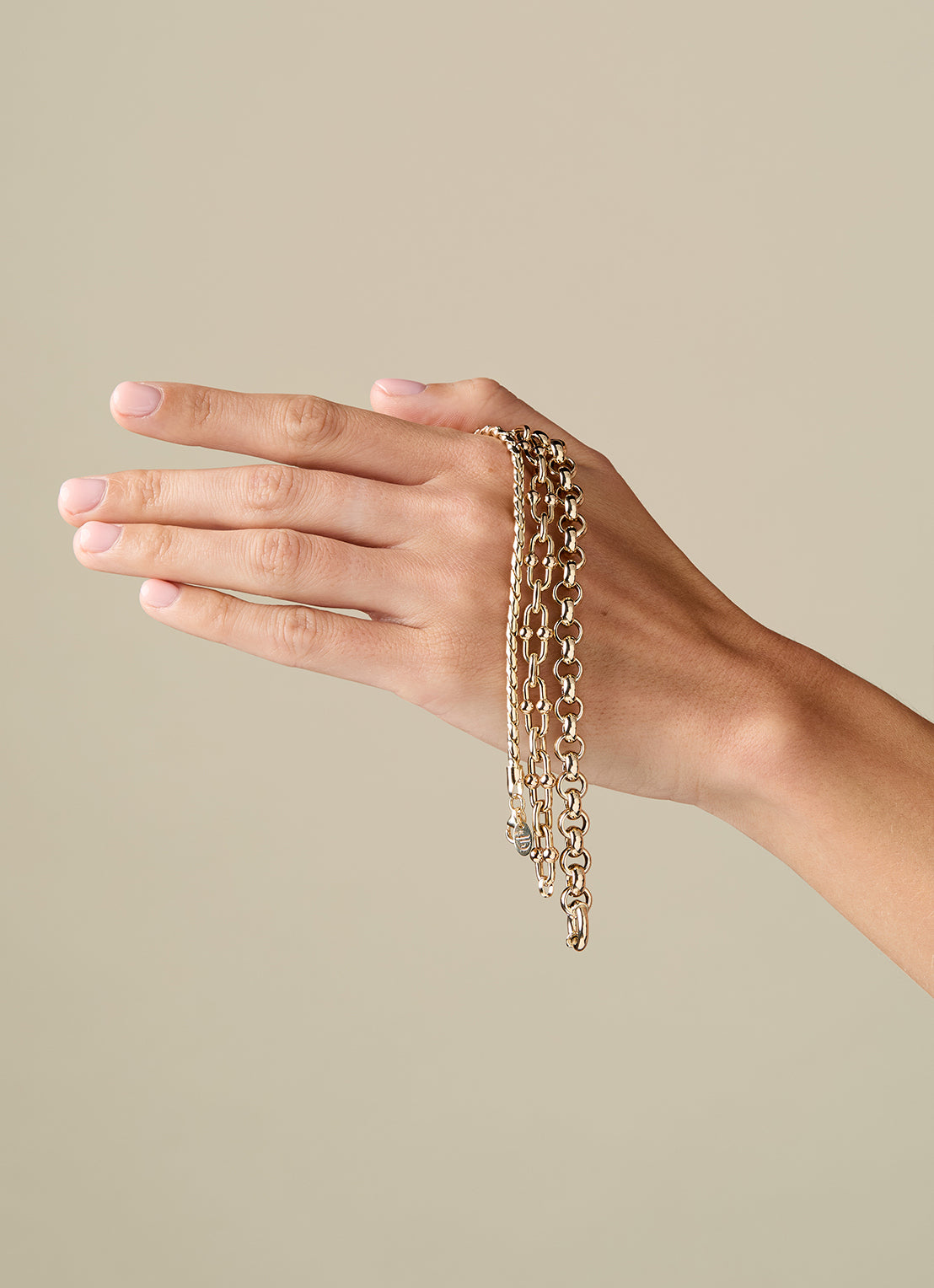 Geelgouden schakelarmband Timeless Treasures 19 cm