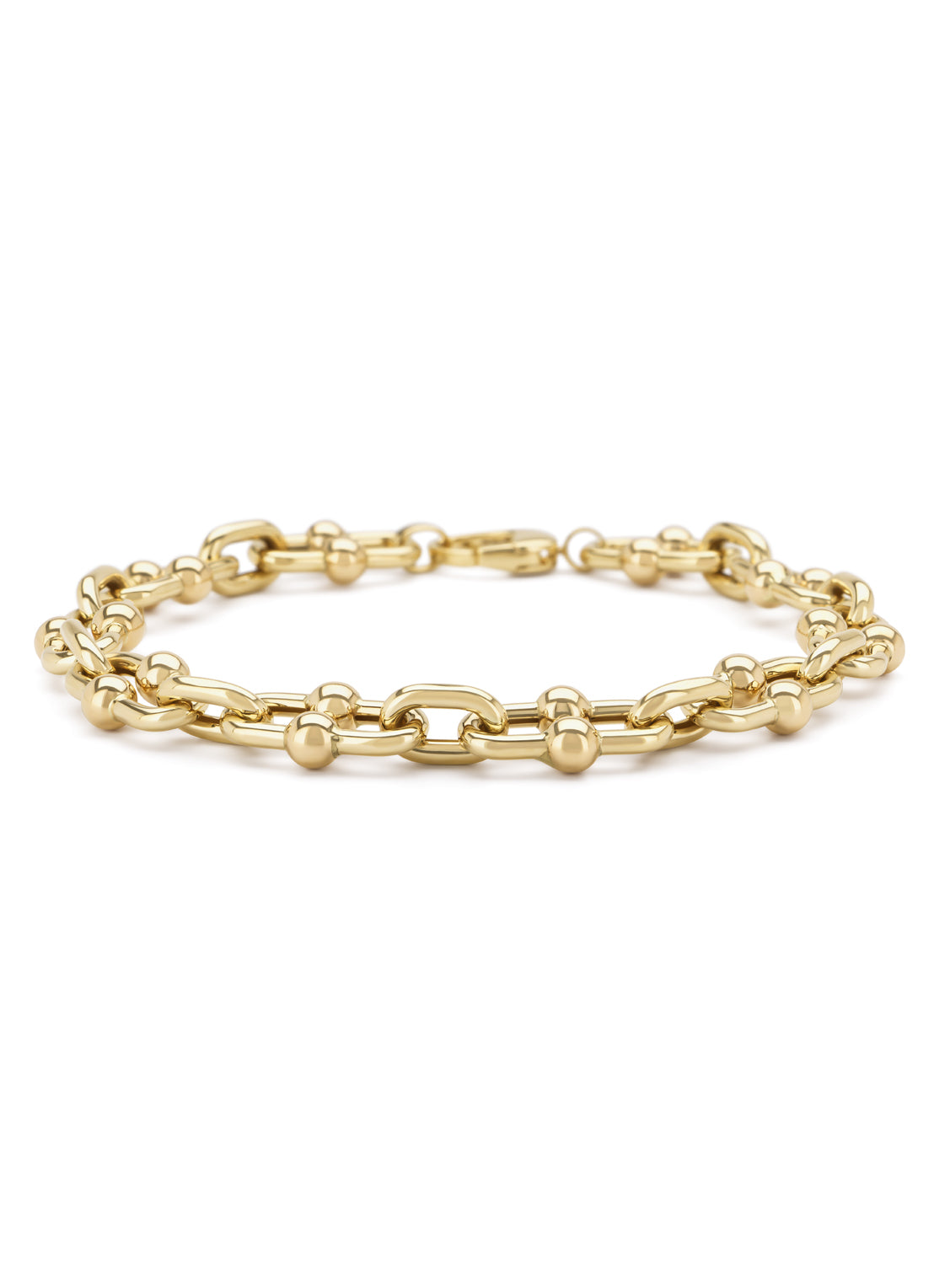 Yellow gold bracelet timeless treasures 18 cm