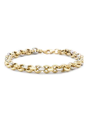 Gouden schakelarmband Timeless Treasures 18 cm