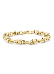 Yellow gold bracelet timeless treasures 18 cm