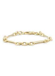 Geelgouden schakelarmband Timeless Treasures 19 cm