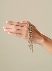 Geelgouden schakelarmband Timeless Treasures 18 cm