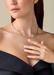 Geelgouden schakelarmband Timeless Treasures 18 cm