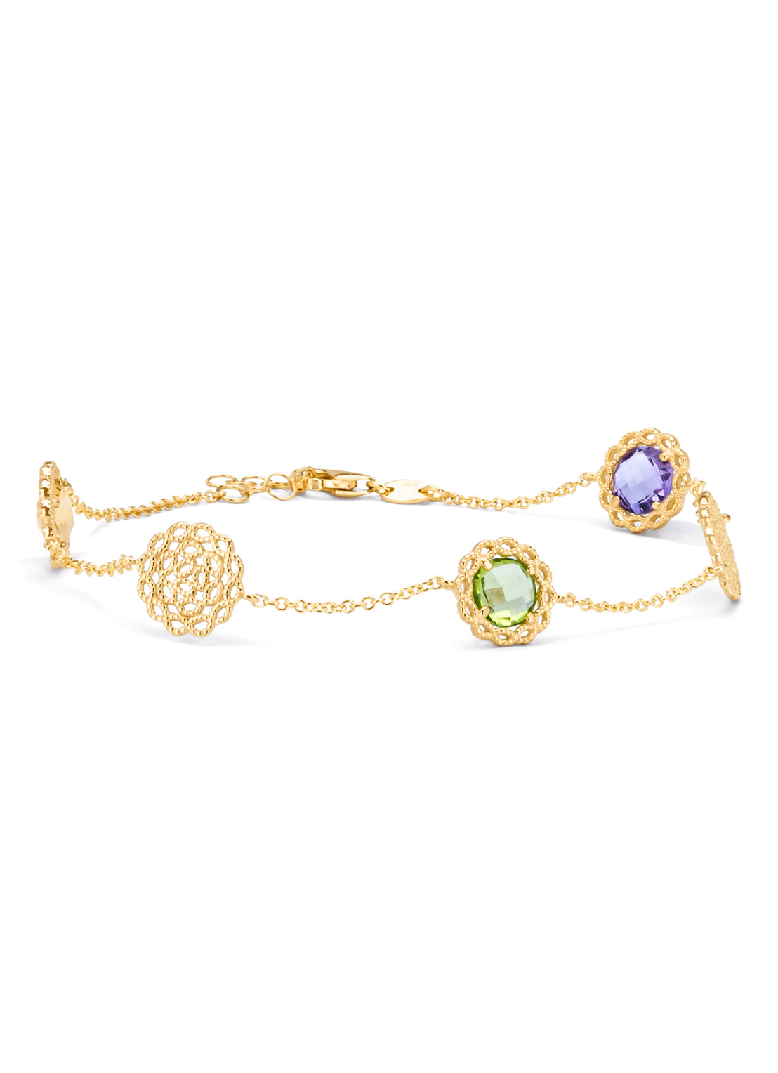 Geelgouden armband, 0.79 ct peridoot, Philosophy