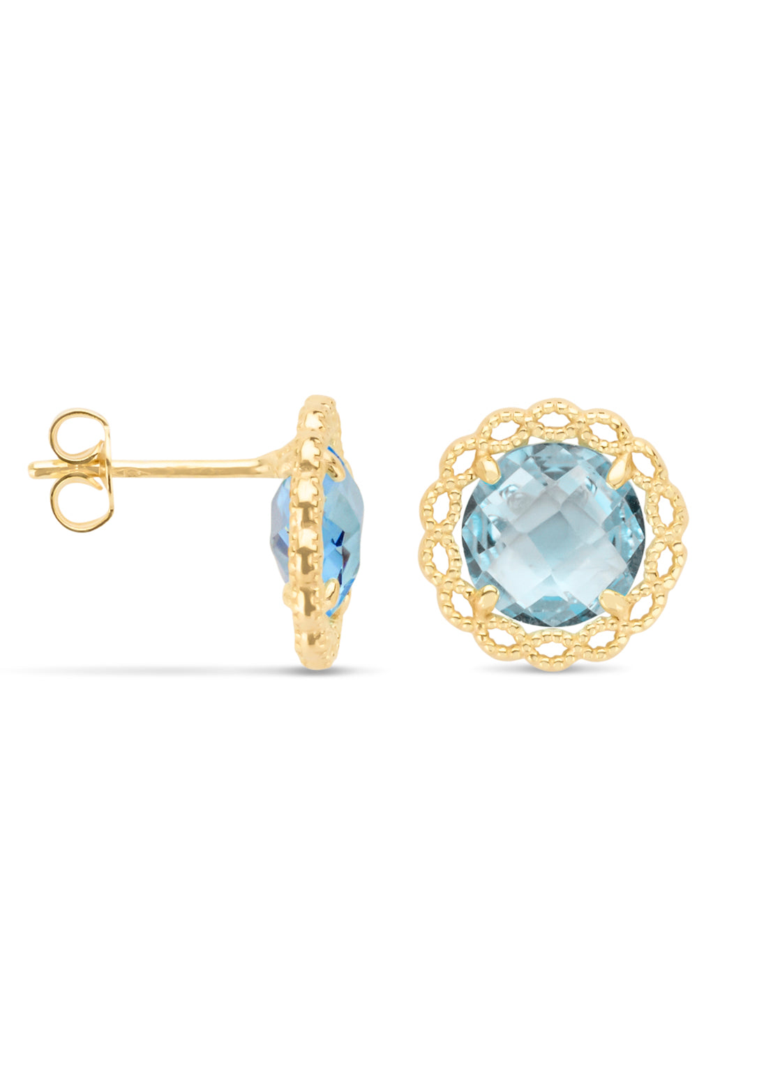 Yellow gold earrings, 4.50 ct topaz, Philosophy
