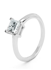 Witgouden ring, 1.20 ct diamant, Solitair