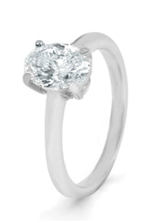 Witgouden ring, 1.20 ct diamant, Solitair