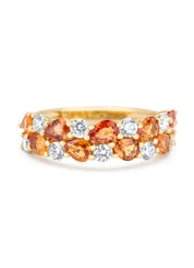 Yellow gold ring, 1.65 ct orange sapphire (BEW, Eden)