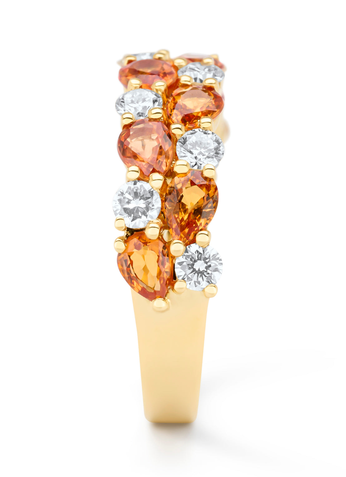 Geelgouden ring, 1.65 ct oranje saffier ( bew, Eden