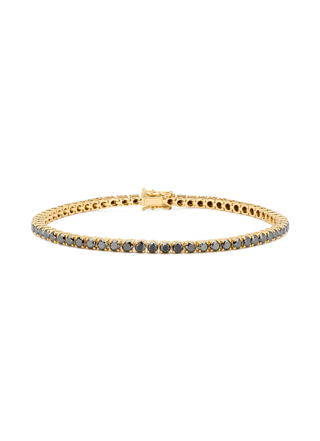 Geelgouden armband, 7.14 ct diamant, Tennis bracelet