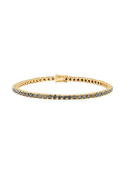 Geelgouden armband, 7.14 ct diamant, Tennis bracelet