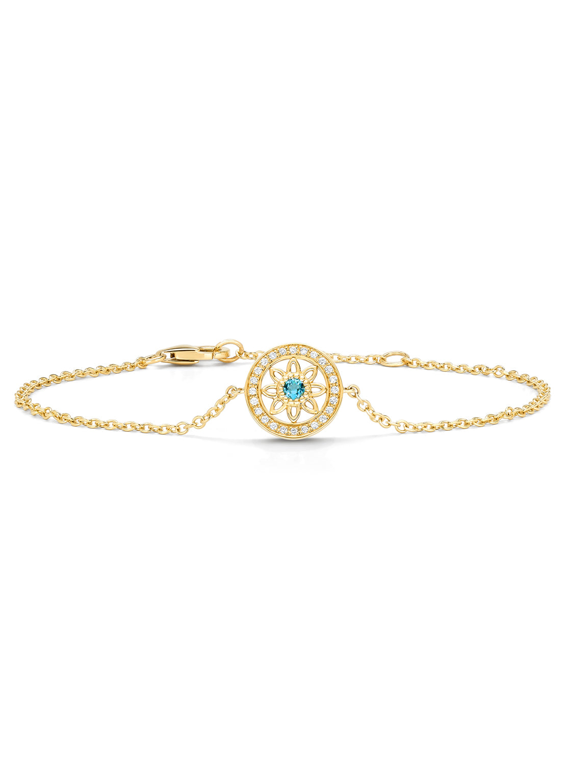 Birthstones yellow gold bracelet topaz (December)