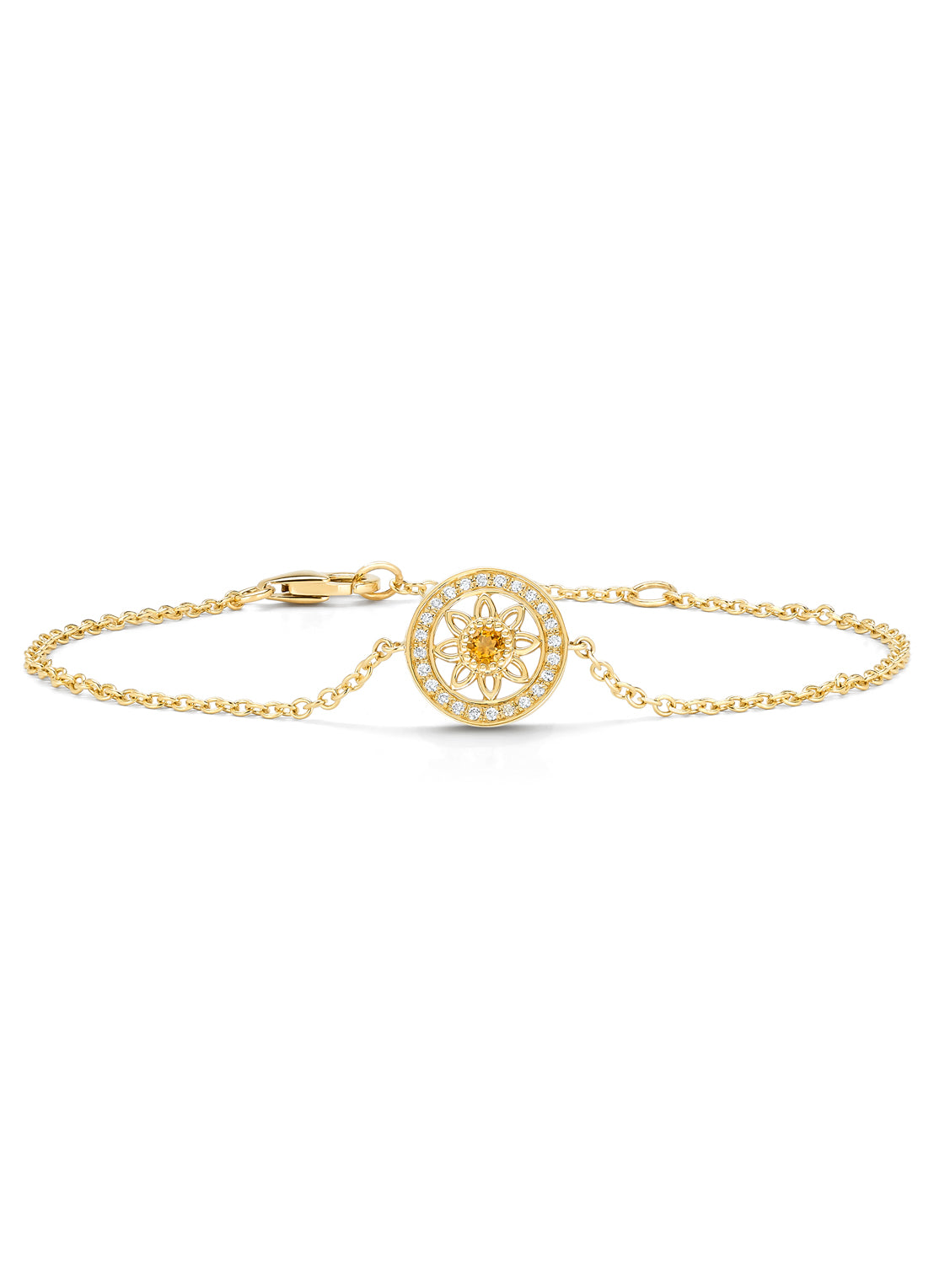 Birthstones Yellow gold bracelet Citrien (November)