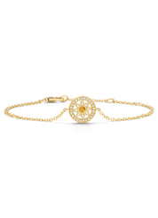 Birthstones Yellow gold bracelet Citrien (November)