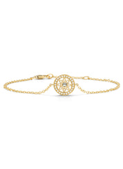 Birthstones geelgouden armband aquamarijn (Maart)