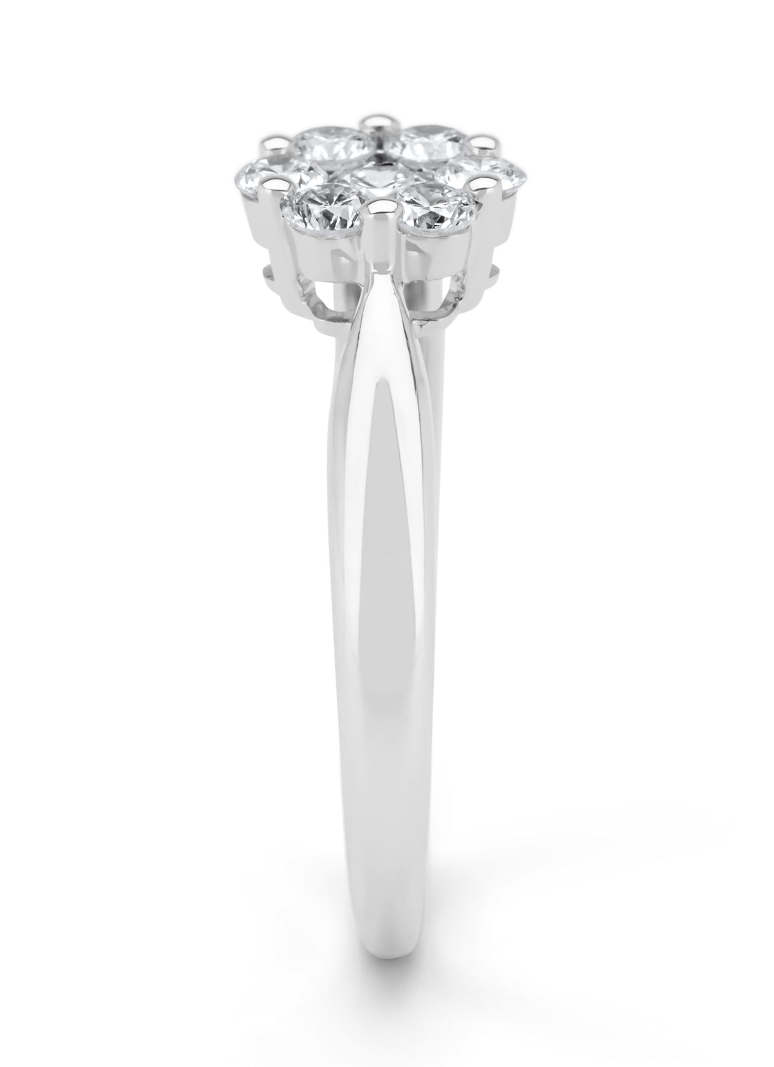 White gold ring, 0.49 CT Diamant, Caviar