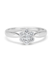 White gold ring, 0.49 CT Diamant, Caviar