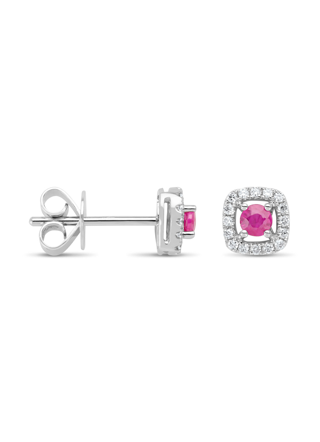 White gold ear jewelry, 0.33 CT Robijn, Empress