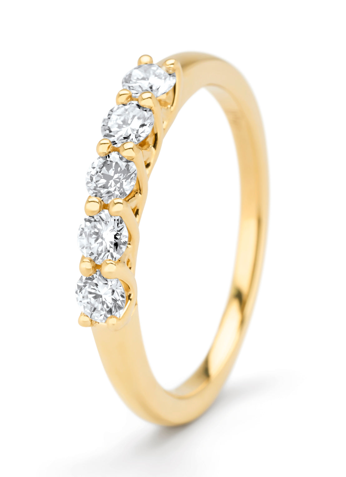 Geelgouden ring, 0.45 ct diamant, Alliance