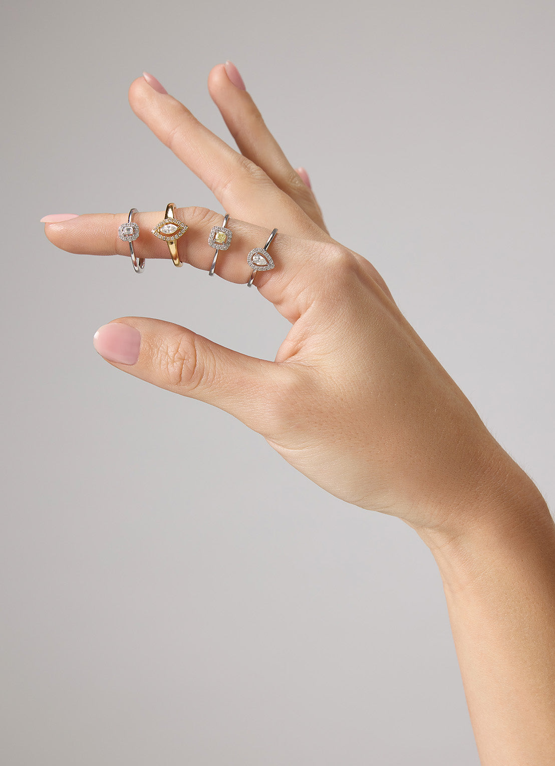 Witgouden ring, 0.26 ct diamant, Petite Romance