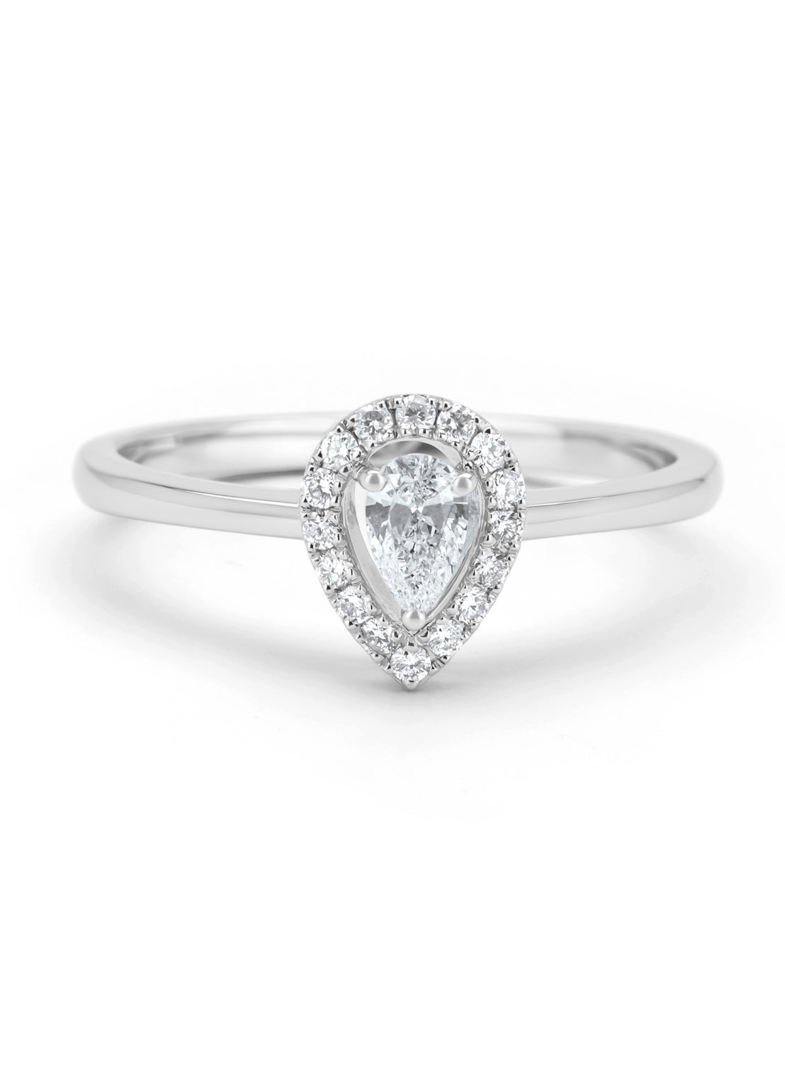 Witgouden ring, 0.26 ct diamant, Petite Romance