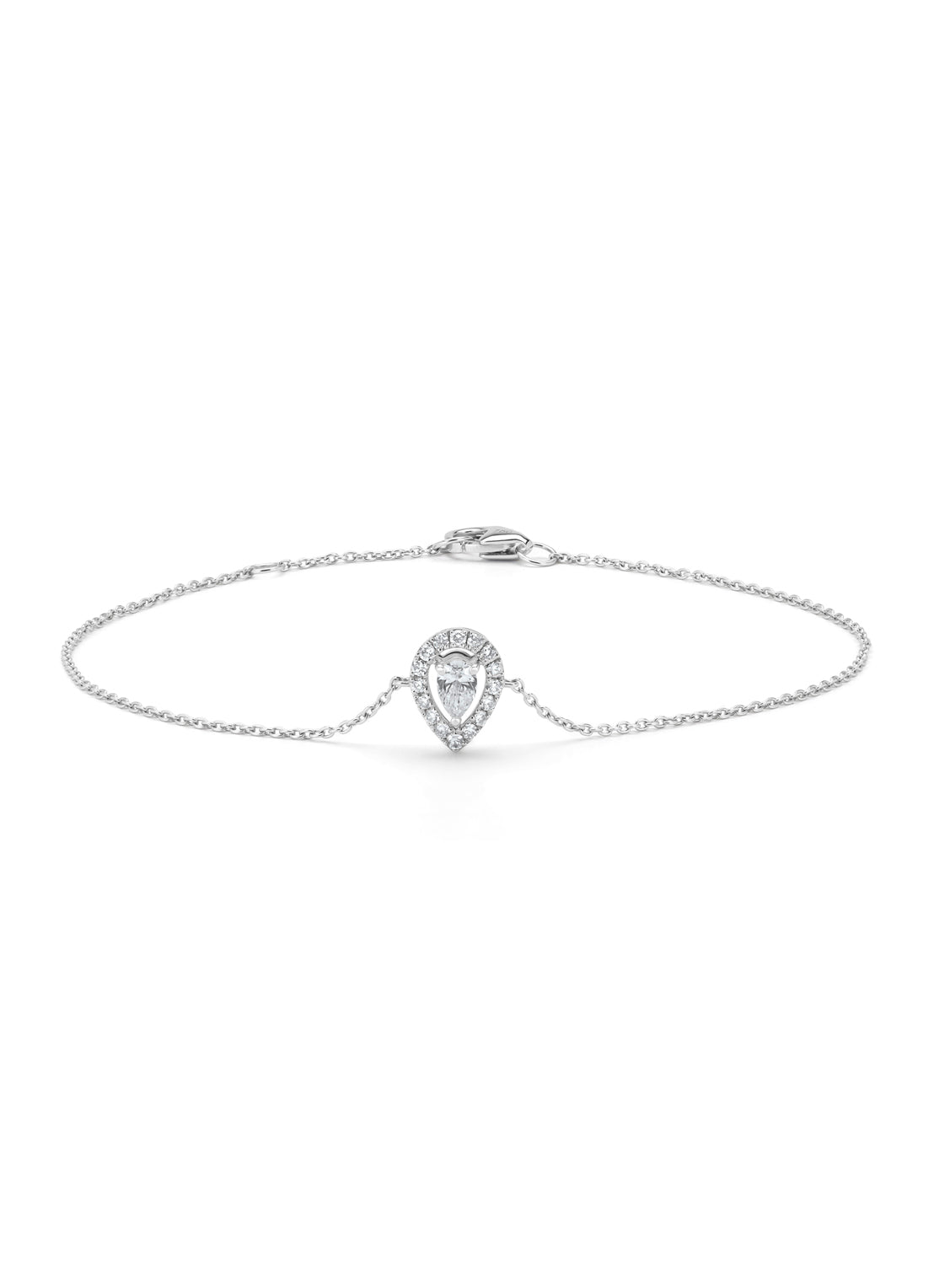Witgouden armband, 0.21 ct diamant, Petite Romance