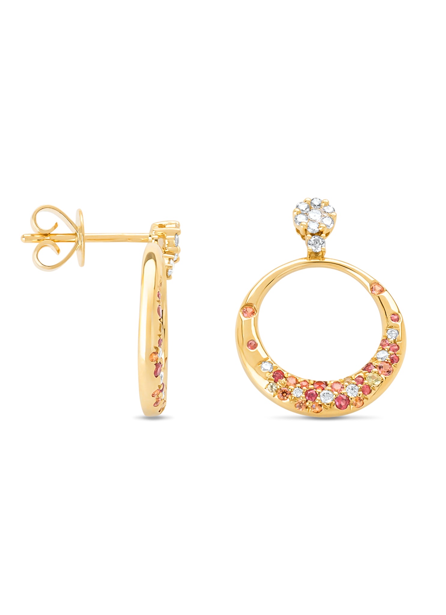 Witgouden oorsieraden, 0.31 ct diamant, Eden