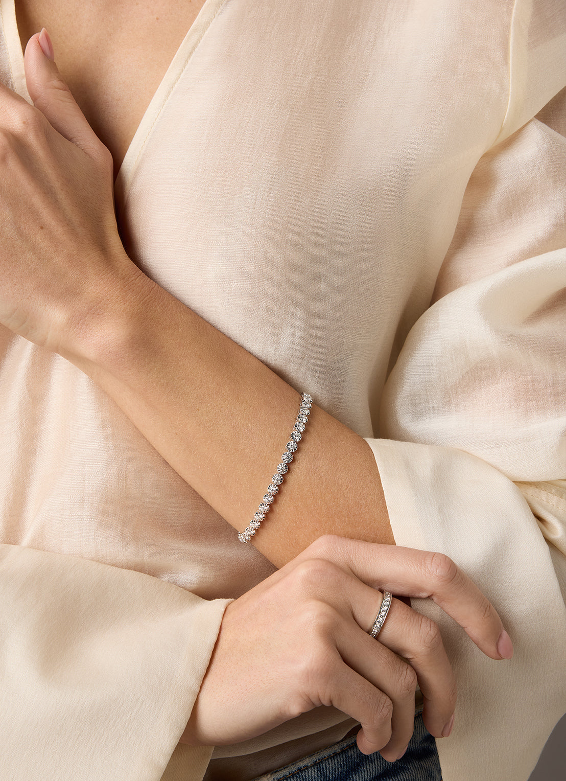 White gold bracelet, 1.90 CT Diamant, Tennis Bracelet