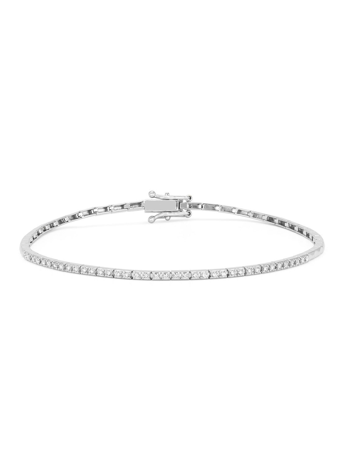 Witgouden armband, 0.25 ct diamant, Ensemble