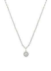 Witgouden collier, 0.68 ct diamant, Caviar