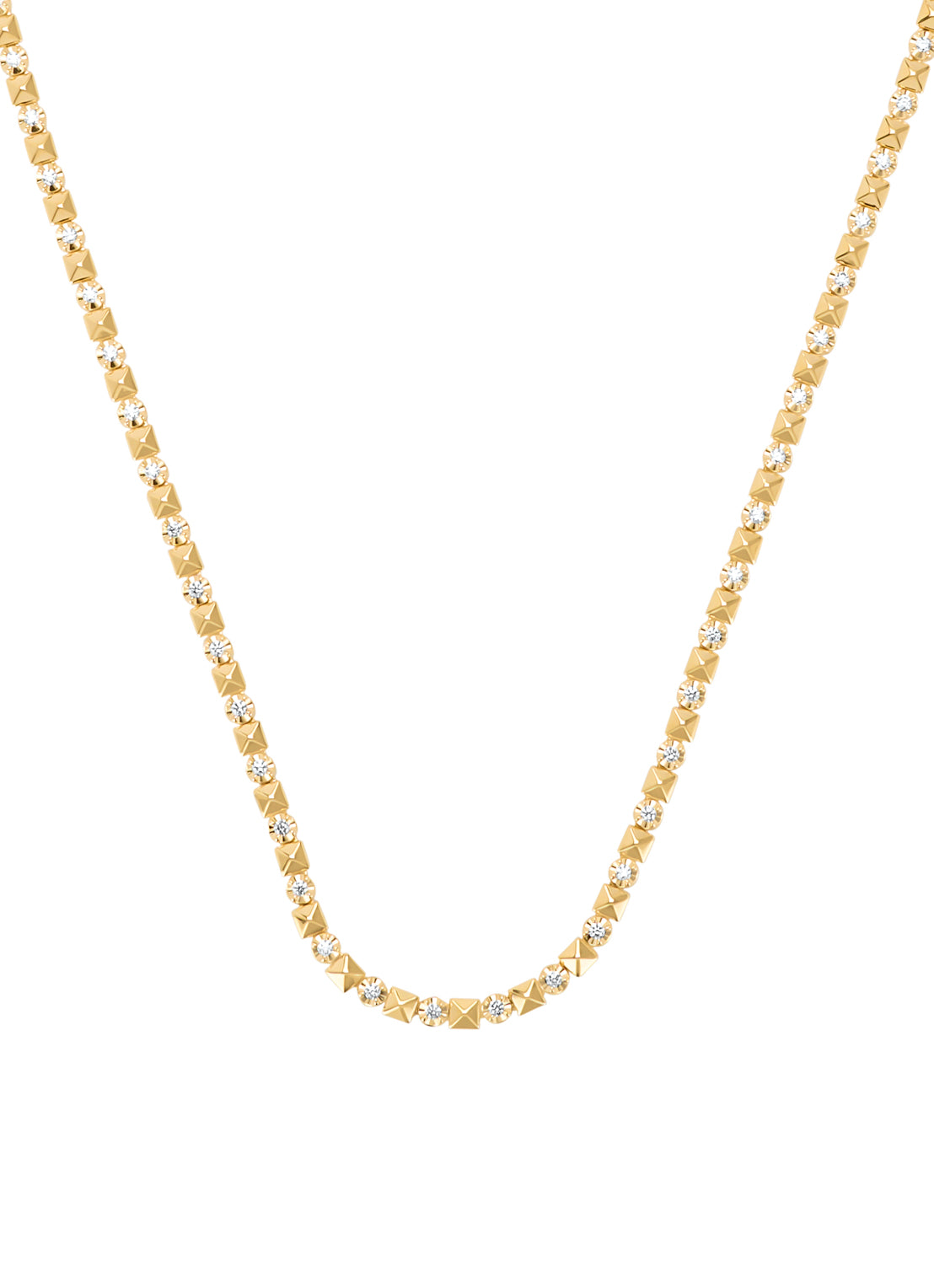 Geelgouden collier, 0.47 ct diamant, Ensemble