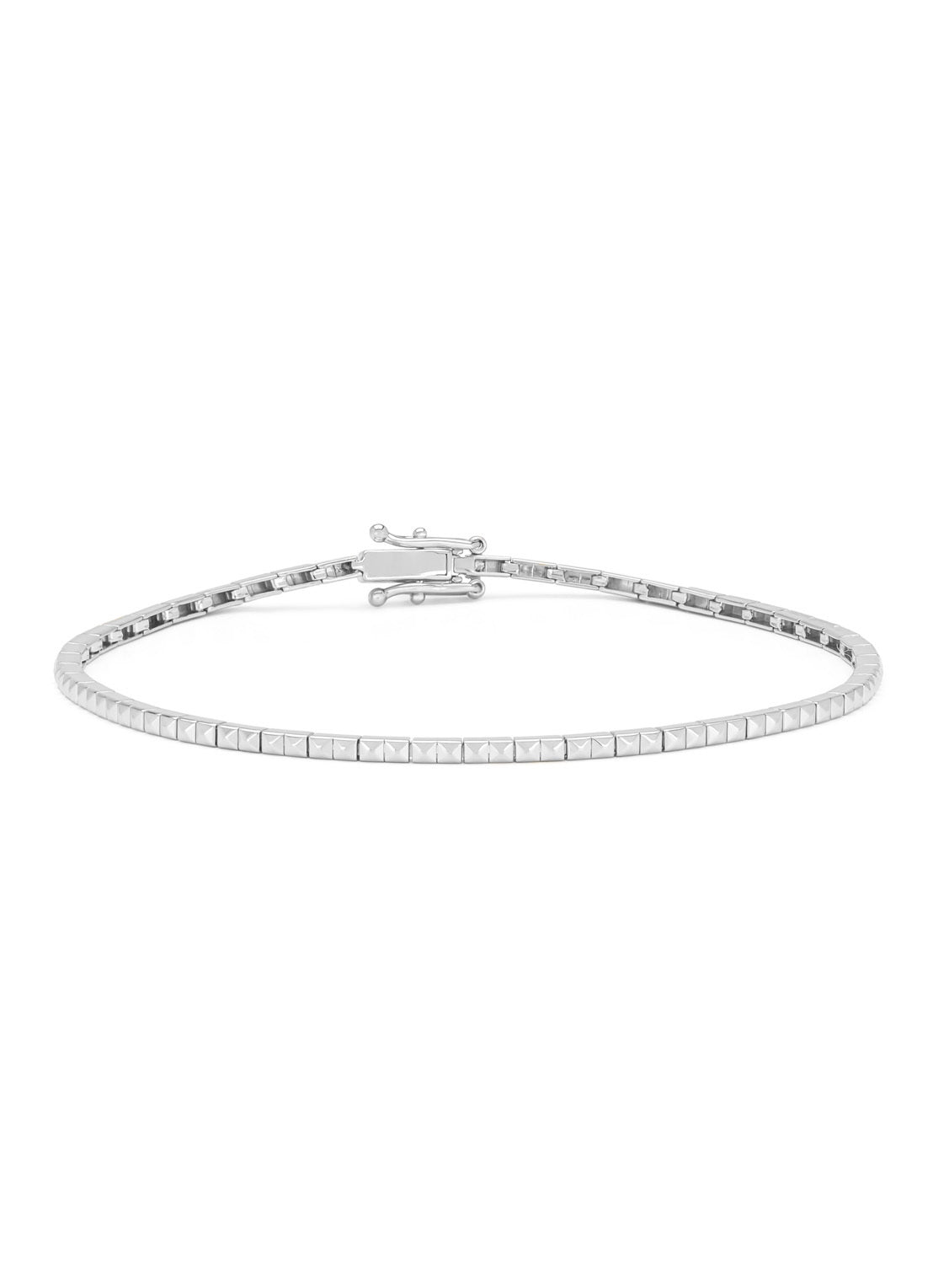 Witgouden armband, 0.04 ct diamant, Ensemble