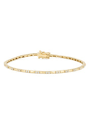 Yellow gold bracelet, 0.32 ct diamond, ensemble