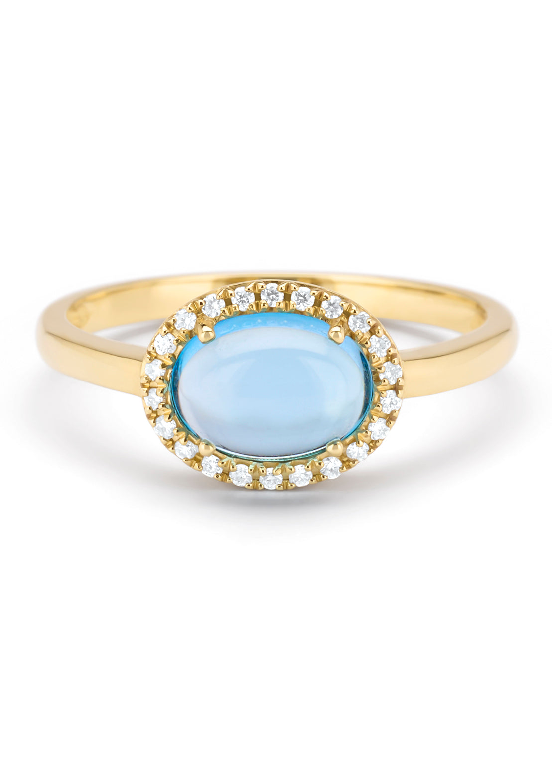 Geelgouden ring, 1.61 ct topaas, Little Drops