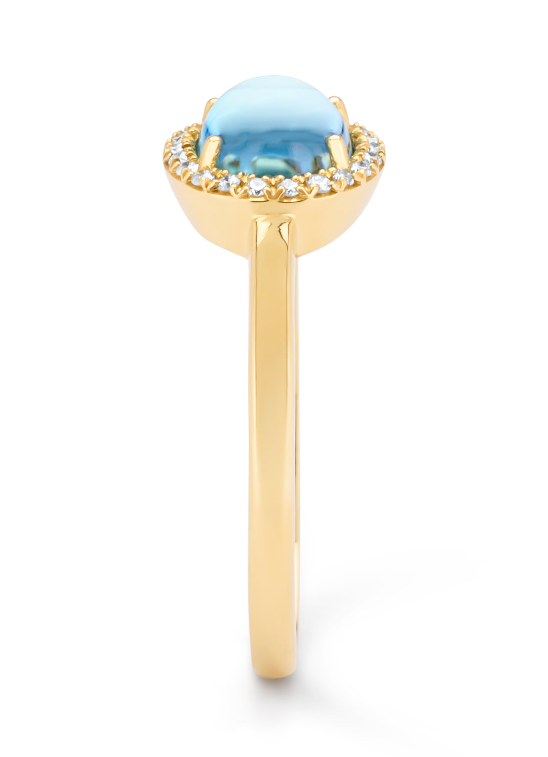 Geelgouden ring, 1.61 ct topaas, Little Drops