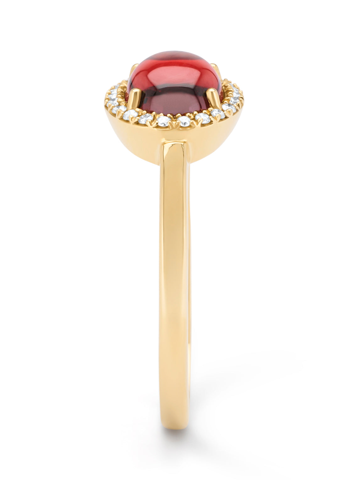 Geelgouden ring, 1.63 ct granaat, Little Drops