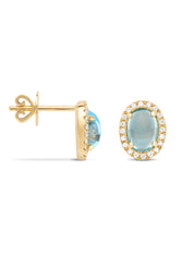 Geelgouden oorsieraden, 3.78 ct topaas, Little Drops