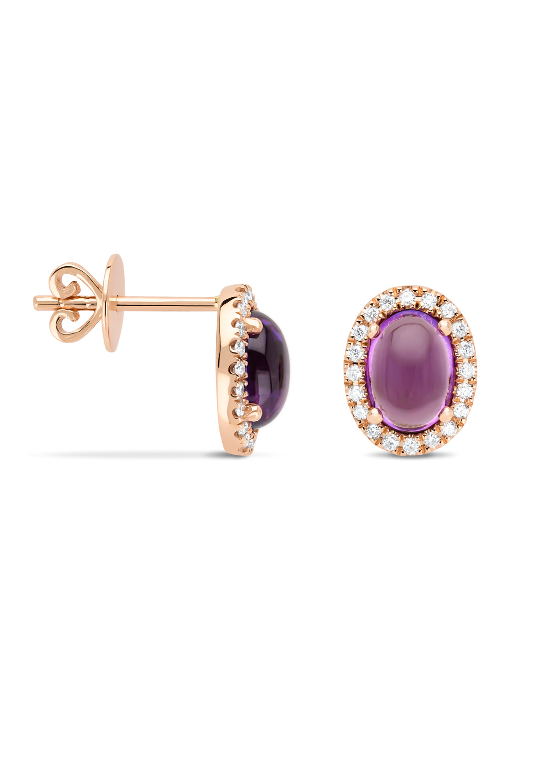Roségouden Evens jewelry, 1.55 CT Purple Amethist, Little Drops