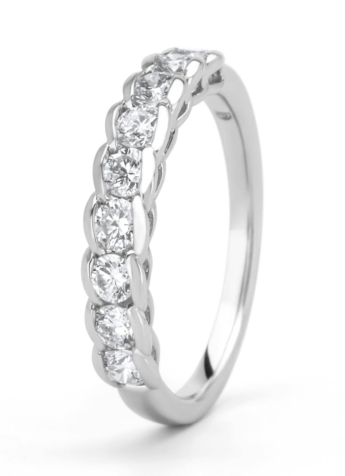 Witgouden ring, 0.76 ct diamant, Alliance