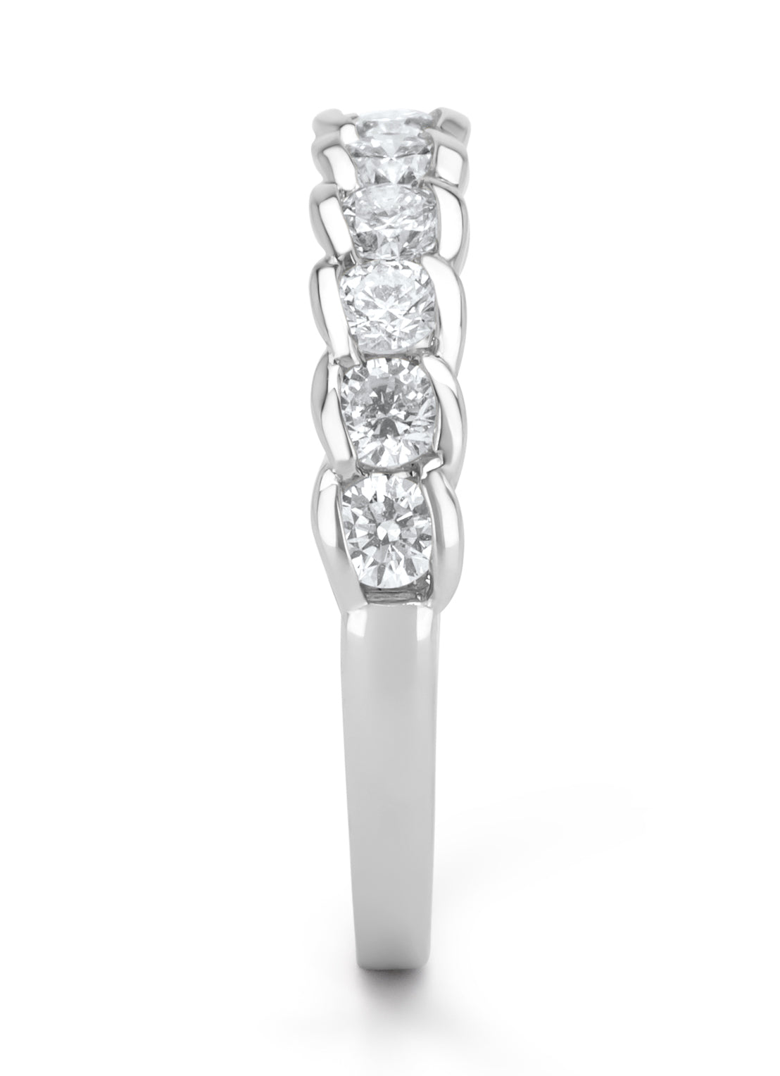 Witgouden ring, 0.76 ct diamant, Alliance
