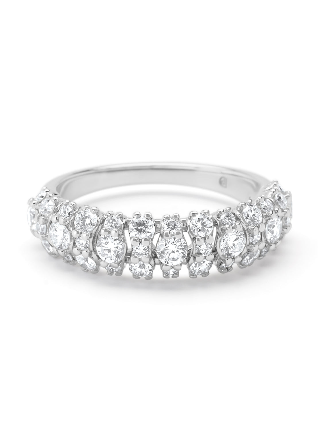 Witgouden ring, 1.05 ct diamant, Alliance