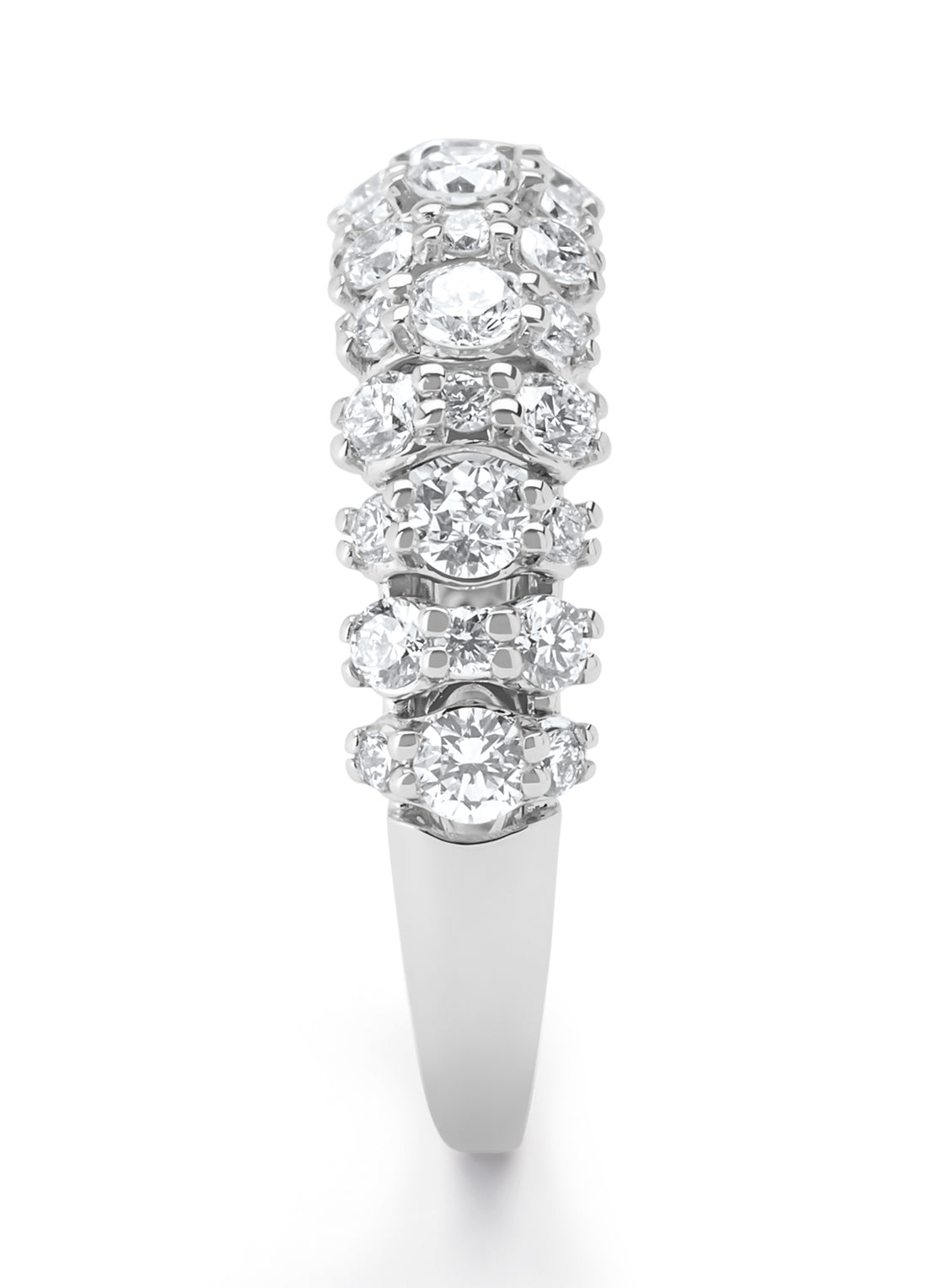 Witgouden ring, 1.05 ct diamant, Alliance