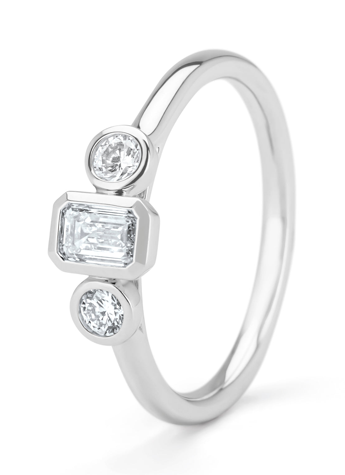 Witgouden ring, 0.62 ct diamant, Gallery