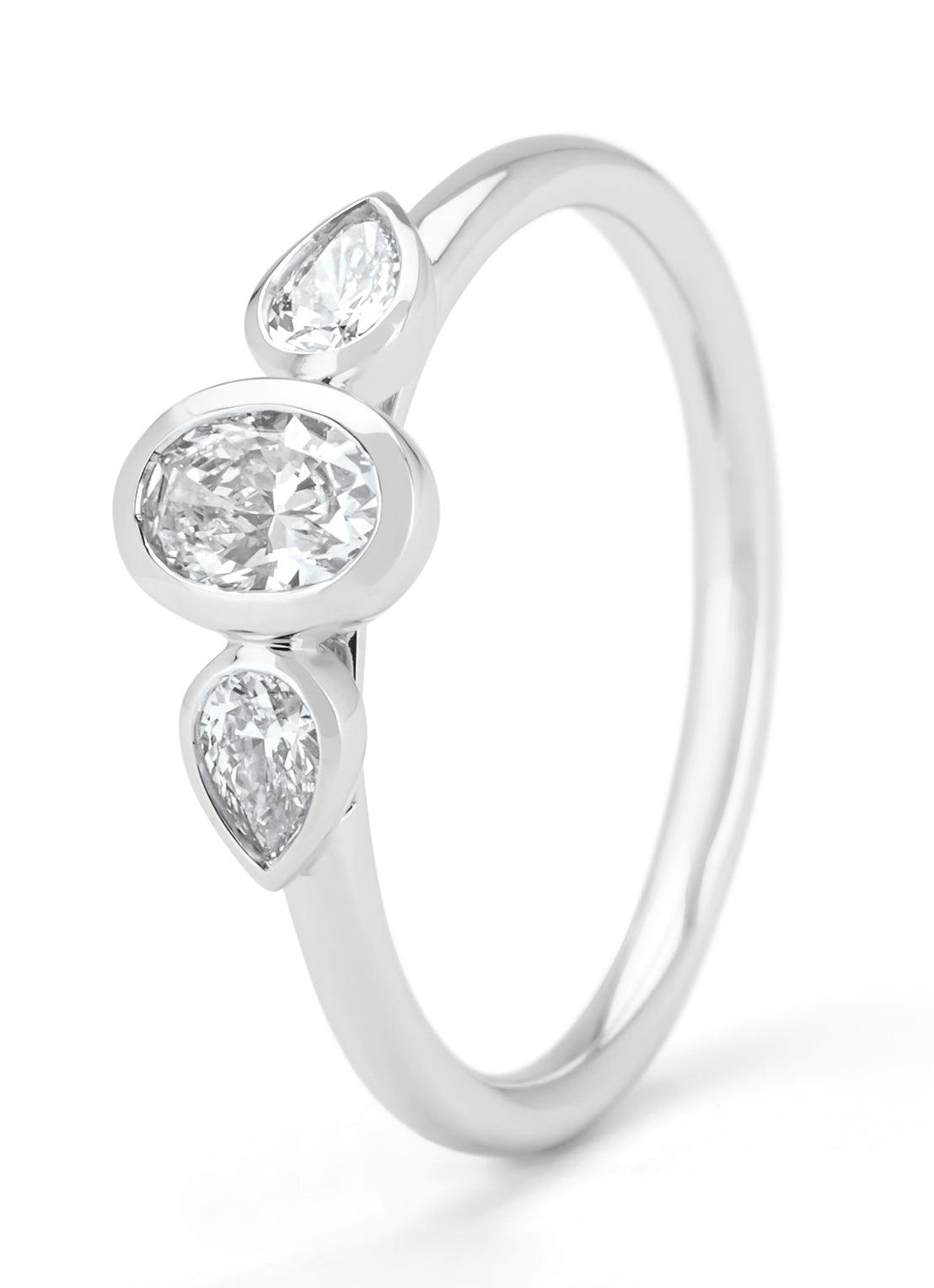 Witgouden ring, 0.61 ct diamant, Gallery