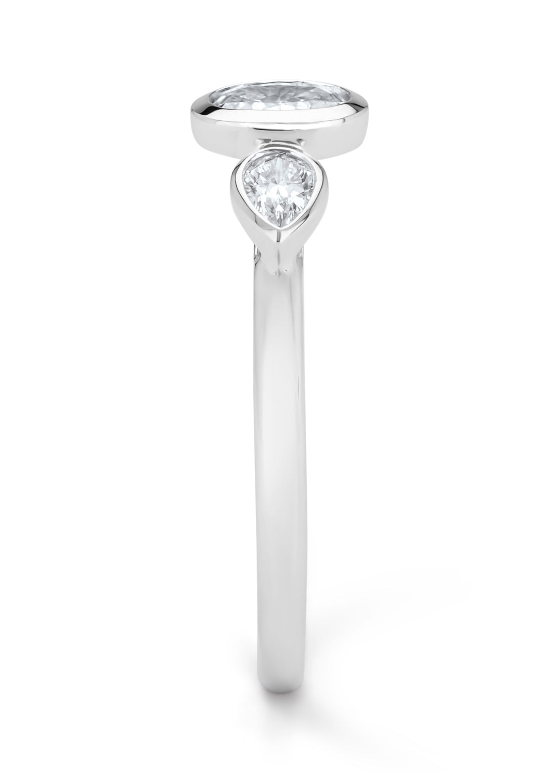 Witgouden ring, 0.61 ct diamant, Gallery